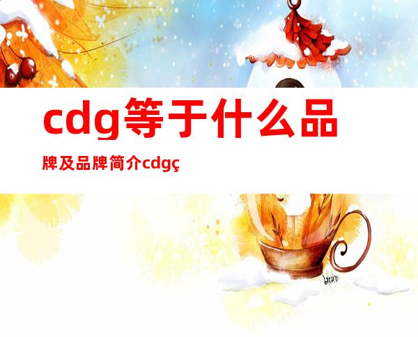 cdg等于什么品牌及品牌简介cdg田康小宝灵？