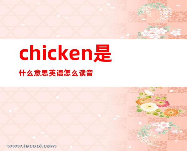 chicken是什么意思英语怎么读音_gongbaochicken是什么意思