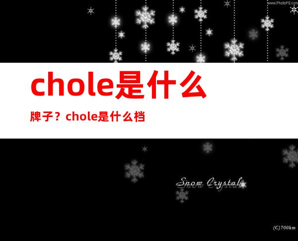 chole是什么牌子？chole是什么档次？