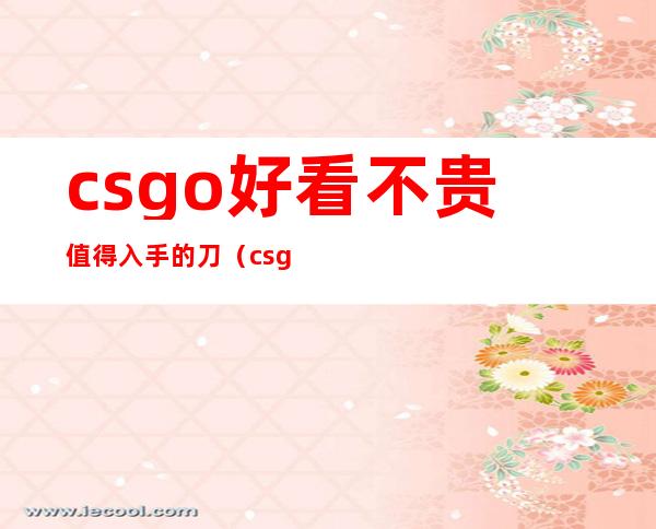 csgo好看不贵值得入手的刀（csgo买刀去哪个平台便宜）