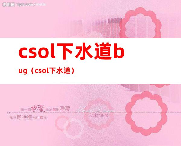 csol下水道bug（csol下水道）