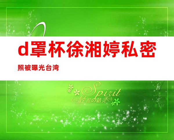 d罩杯徐湘婷私密照被曝光 台湾的无名人士