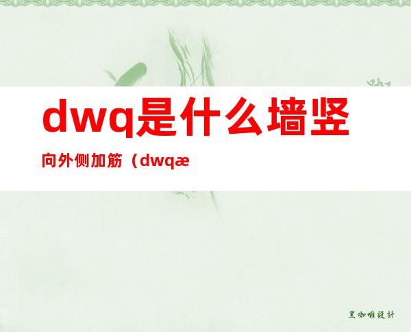 dwq是什么墙竖向外侧加筋（dwq是什么墙 厚度不同）