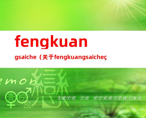 fengkuangsaiche（关于fengkuangsaiche的介绍）