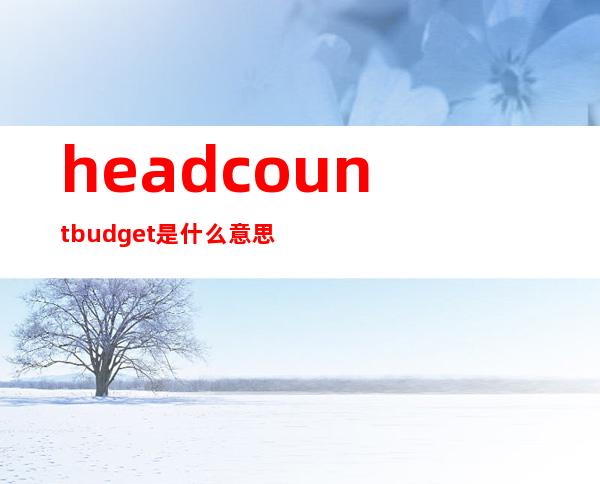 headcount budget是什么意思