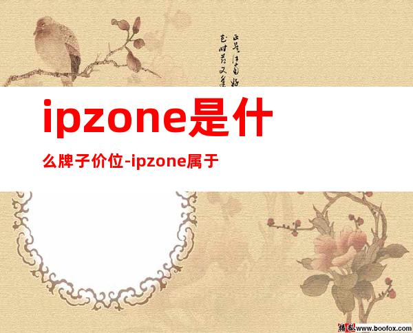 ipzone是什么牌子价位-ipzone属于什么档次