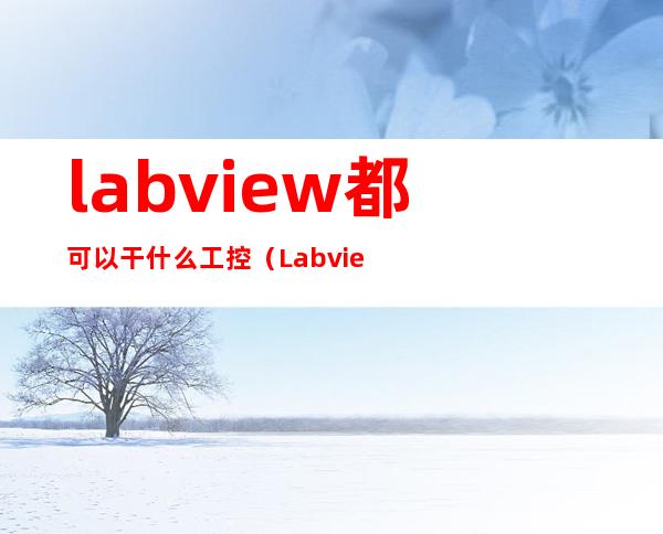 labview都可以干什么工控（Labview是干什么的）