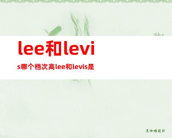 lee和levis哪个档次高 lee和levis是哪个国家的呢