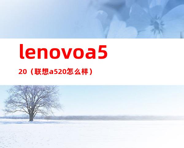 lenovoa520（联想a520怎么样）