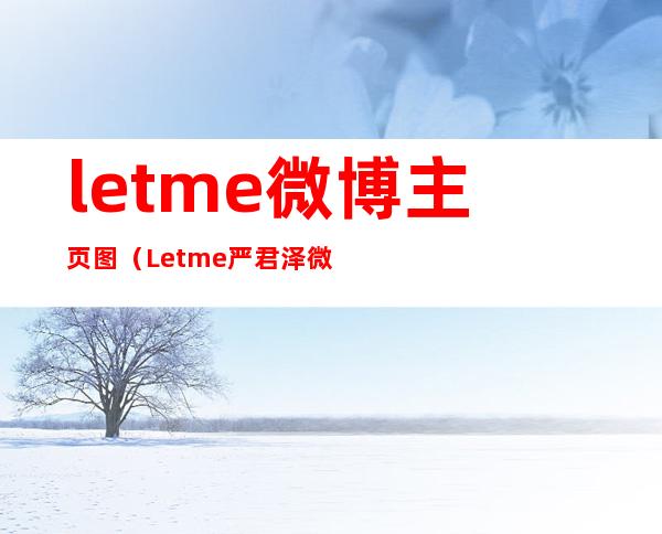 letme微博主页图（Letme严君泽微博）