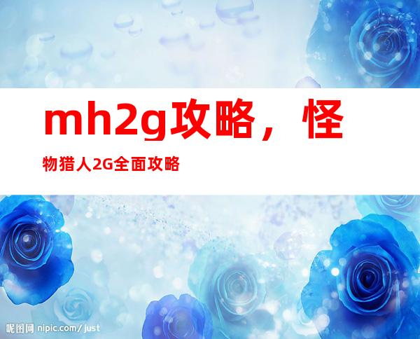 mh2g 攻略，怪物猎人2G全面攻略