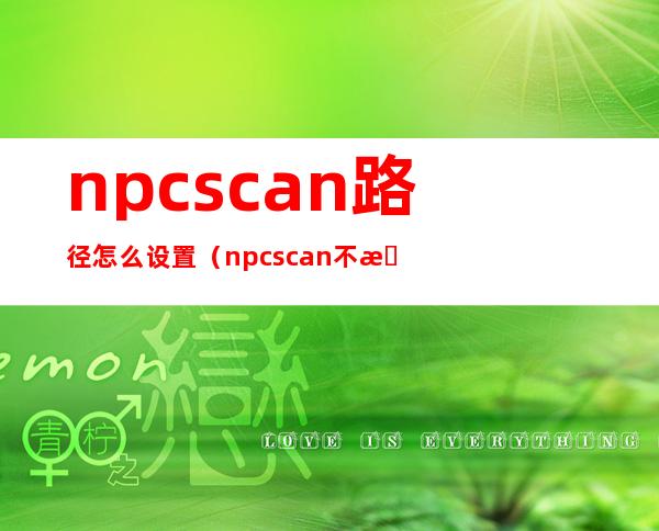 npcscan路径怎么设置（npcscan不报警）