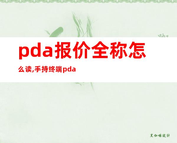 pda报价全称怎么读,手持终端pda报价