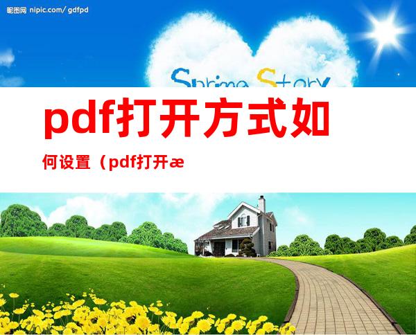 pdf打开方式如何设置（pdf打开方式）