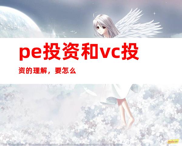 pe投资和vc投资的理解，要怎么进行区分