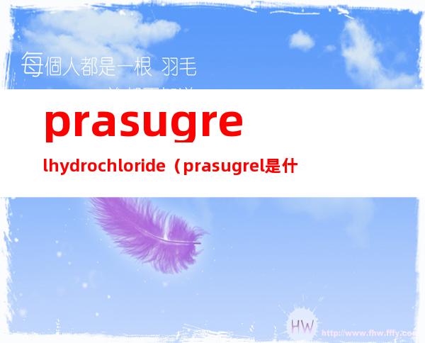 prasugrel hydrochloride（prasugrel是什么药）