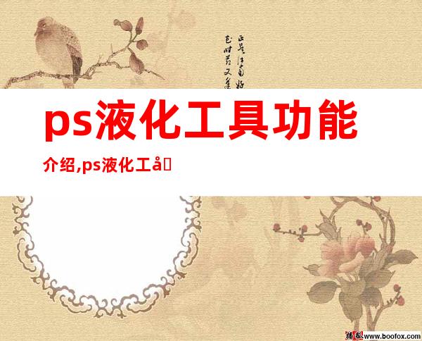 ps液化工具功能介绍,ps液化工具是干嘛的