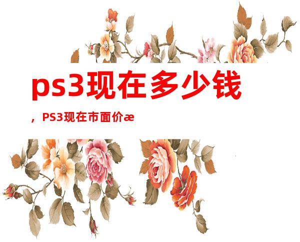 ps3现在多少钱，PS3现在市面价格大概多少