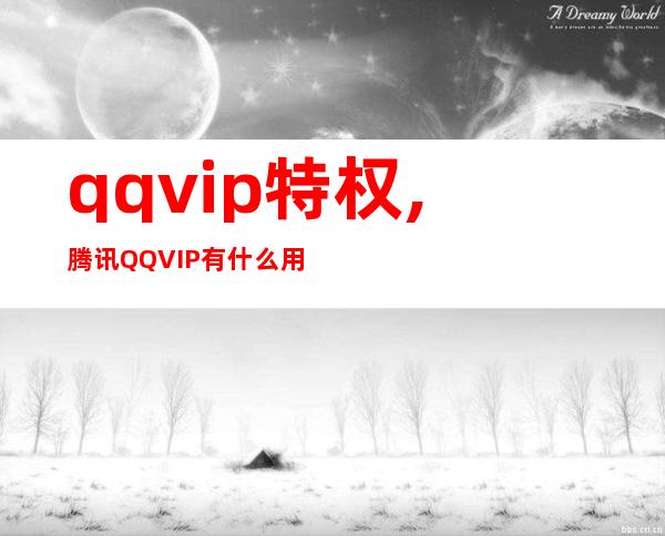 qqvip特权,腾讯QQVIP有什么用?