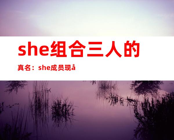 she组合三人的真名：she成员现在的情况及歌曲有哪些