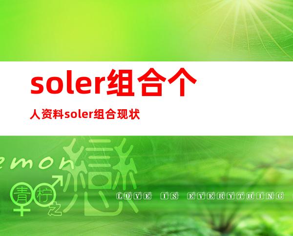 soler组合个人资料 soler组合现状