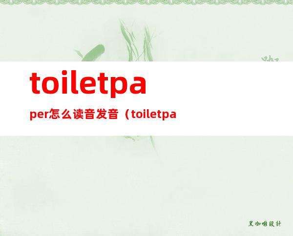 toiletpaper怎么读音发音（toiletpaper杂志官网）