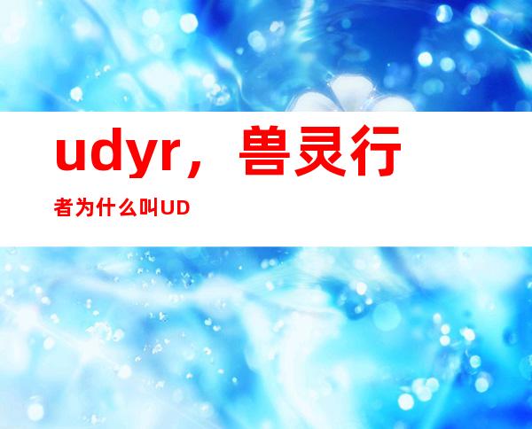 udyr，兽灵行者为什么叫UD