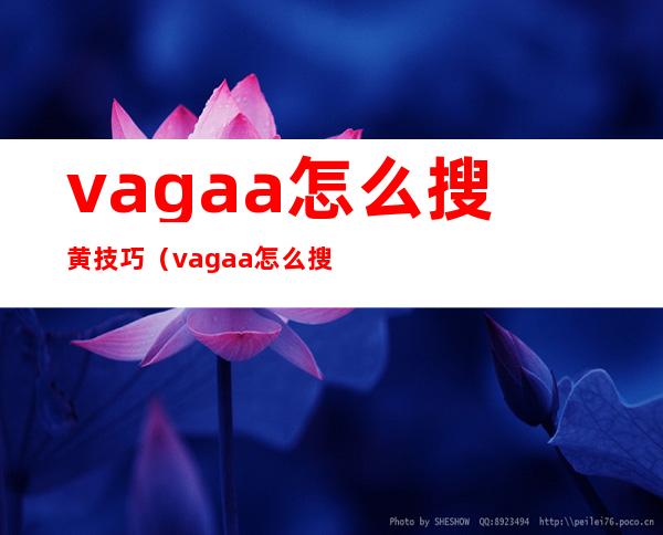 vagaa怎么搜黄技巧（vagaa怎么搜黄）