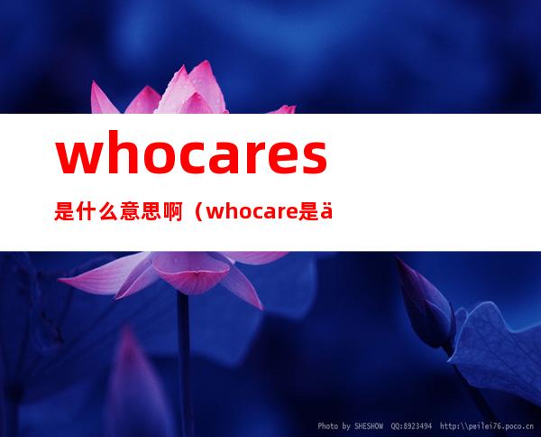 whocares是什么意思啊（whocare是什么意思啊）