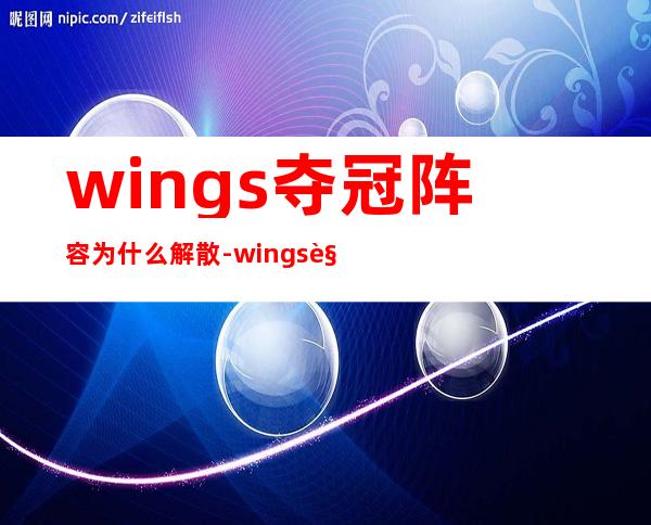 wings夺冠阵容为什么解散-wings解散了八师傅讲述