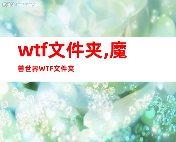 wtf文件夹,魔兽世界WTF文件夹