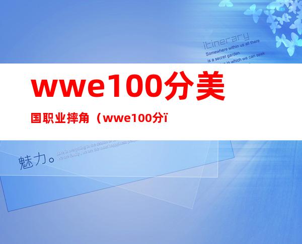 wwe100分美国职业摔角（wwe100分）