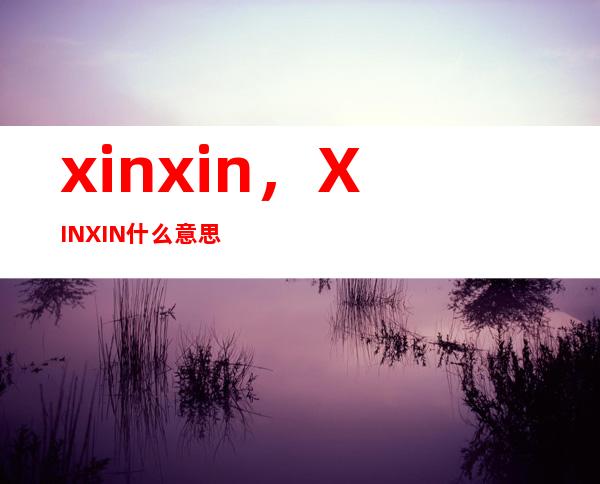 xinxin，XINXIN什么意思