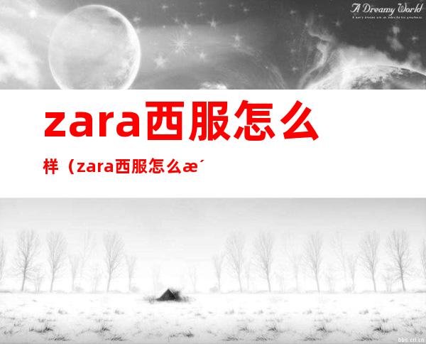 zara西服怎么样（zara西服怎么洗）